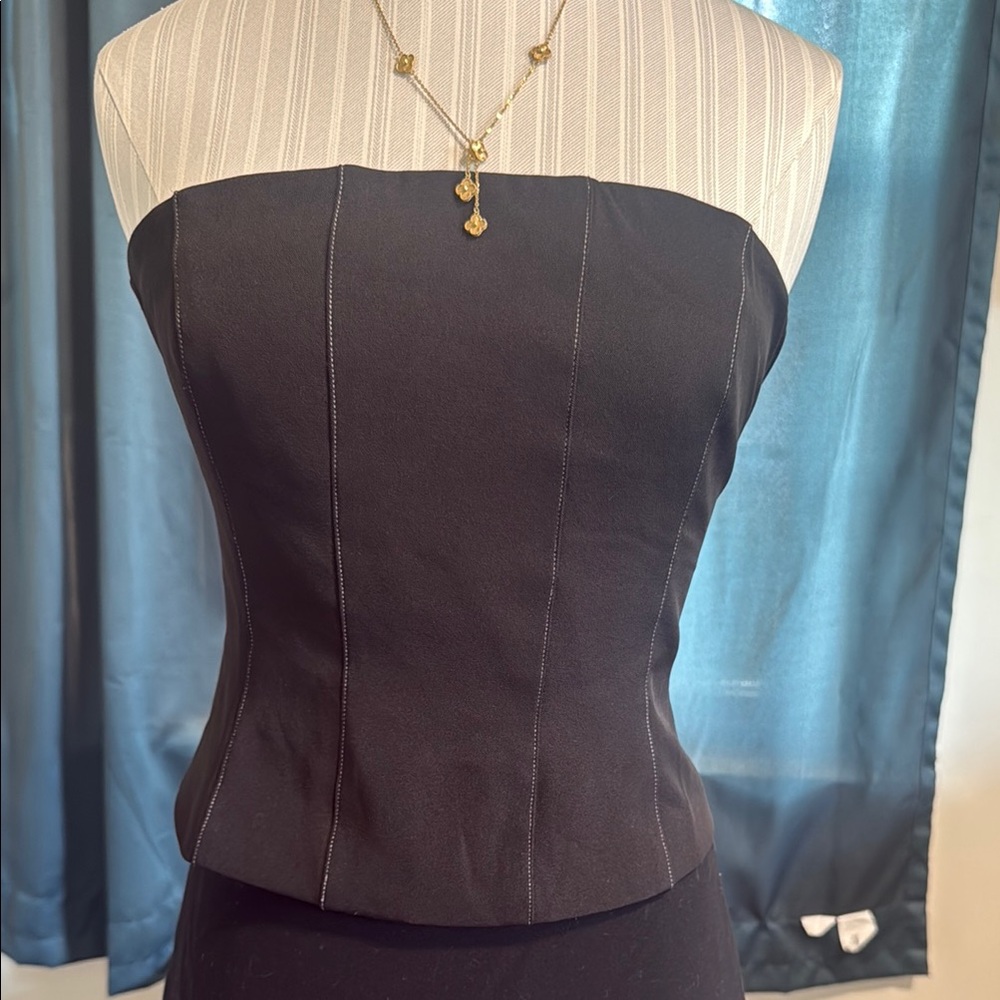 princess polly bustier Black Strapless Top